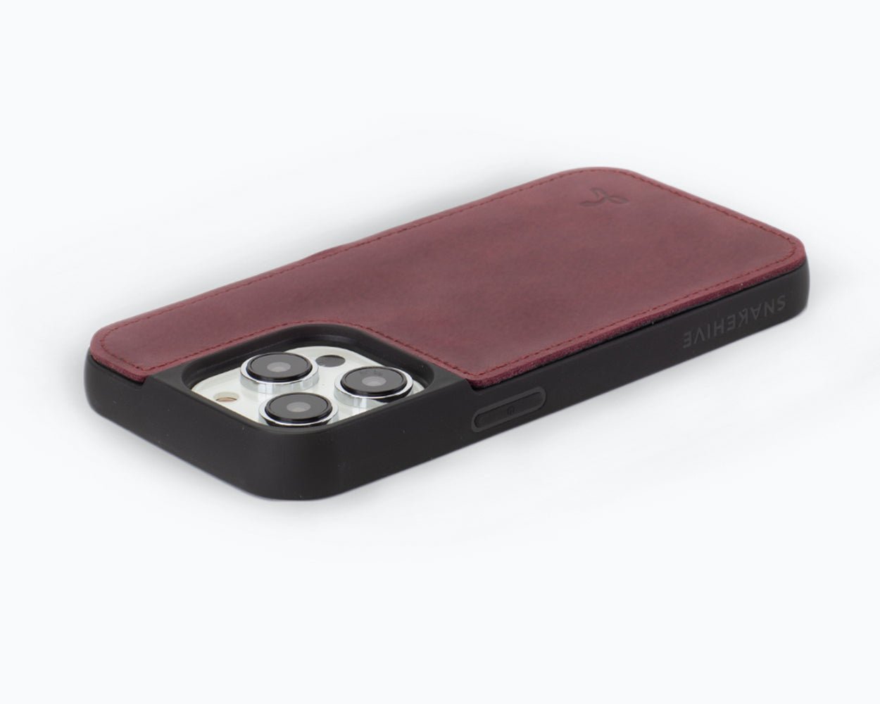 Vintage Leather Back Case - Apple iPhone 14 Pro Black Apple iPhone 14 Pro - Snakehive UK