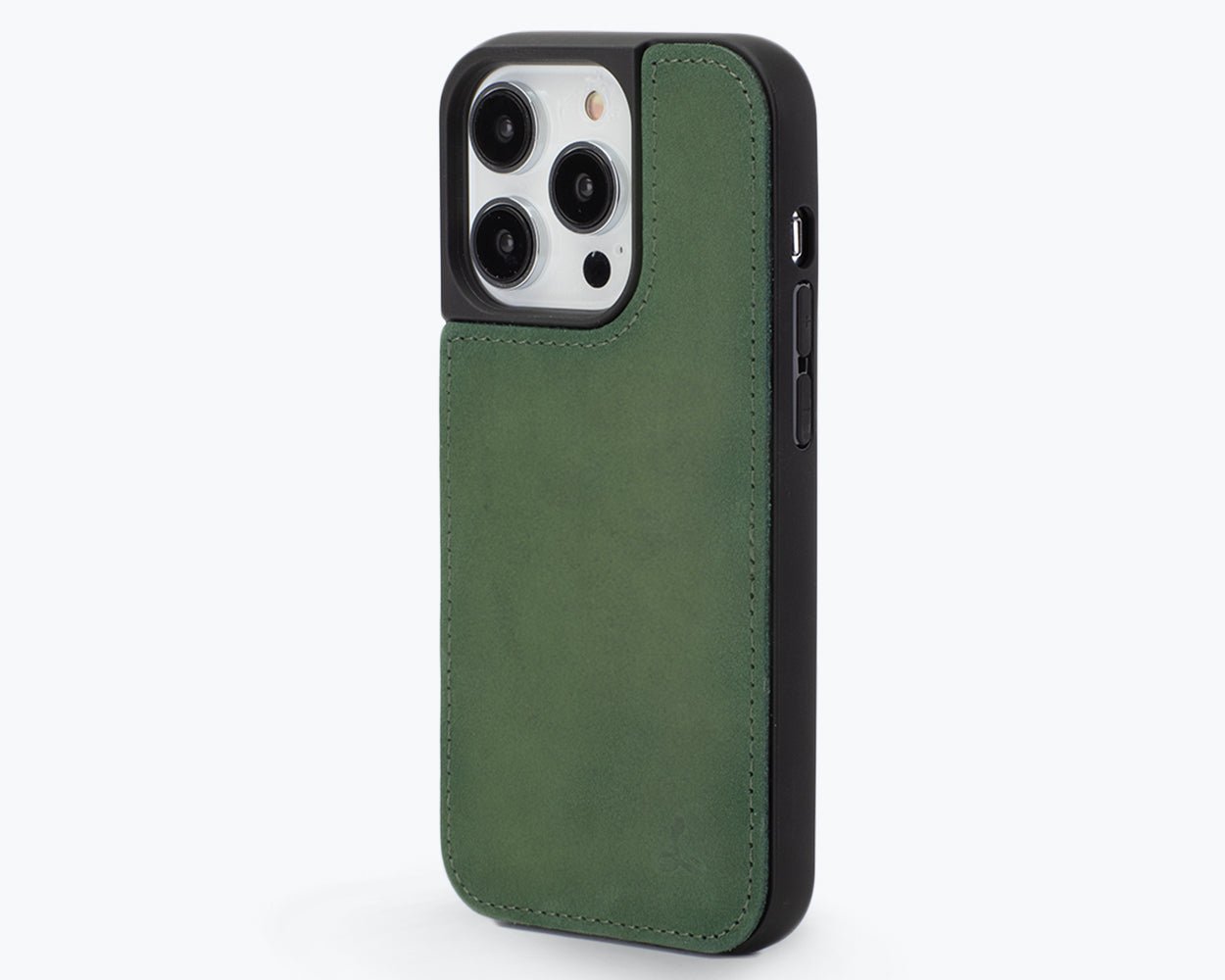 Vintage Leather Back Case - Apple iPhone 14 Pro Bottle Green Apple iPhone 14 Pro - Snakehive UK