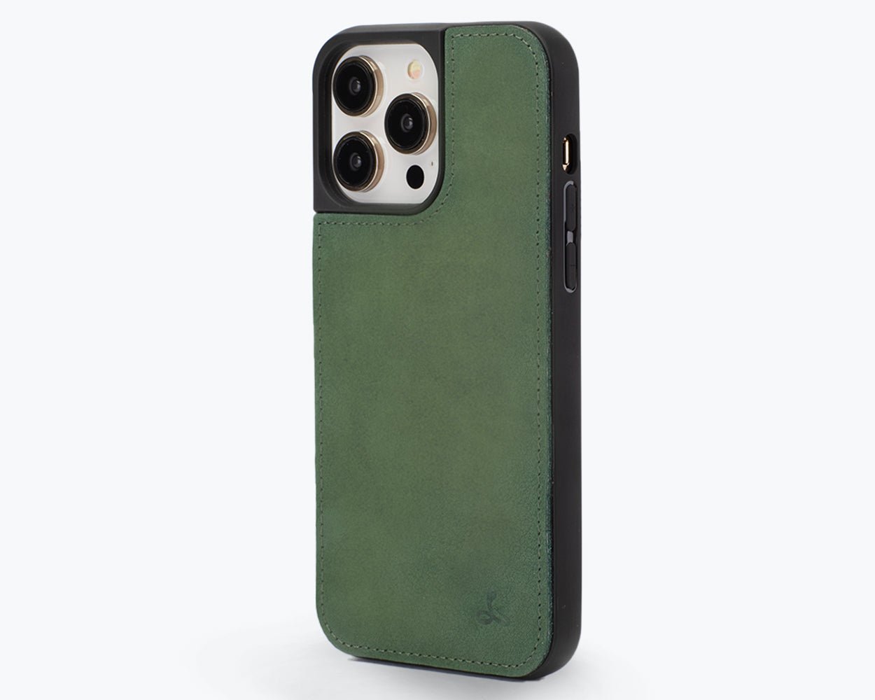 Vintage Leather Back Case - Apple iPhone 14 Pro Max Bottle Green Apple iPhone 14 Pro Max - Snakehive UK