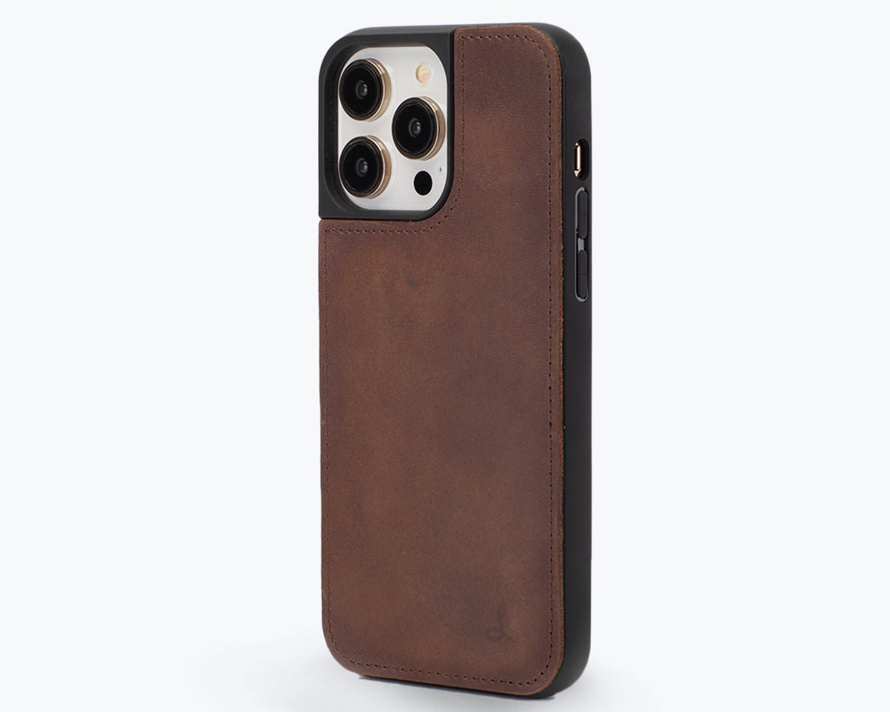 Vintage Leather Back Case - Apple iPhone 14 Pro Max Chestnut Brown Apple iPhone 14 Pro Max - Snakehive UK