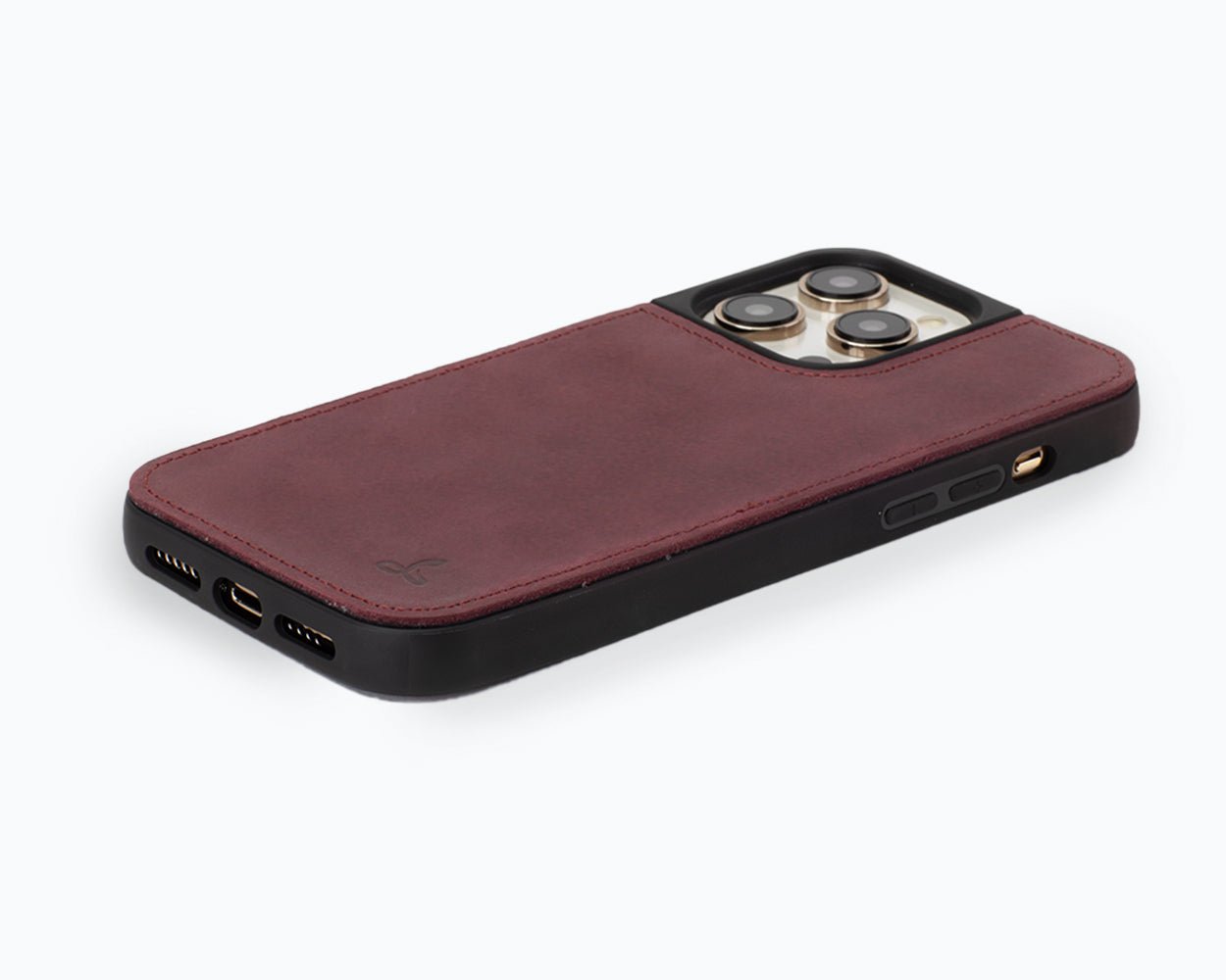 Vintage Leather Back Case - Apple iPhone 14 Pro Max Plum Apple iPhone 14 Pro Max - Snakehive UK