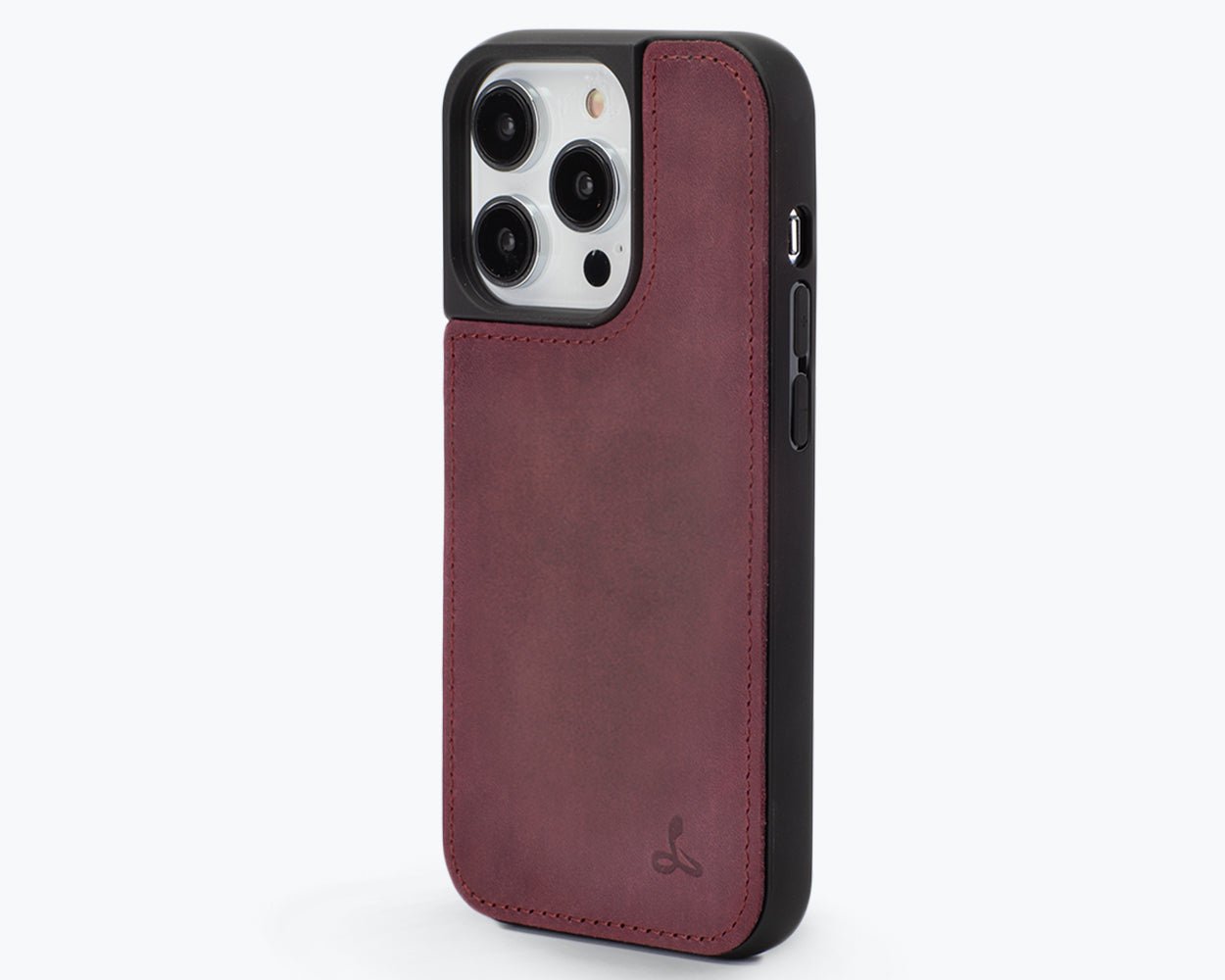 Vintage Leather Back Case - Apple iPhone 14 Pro Plum Apple iPhone 14 Pro - Snakehive UK