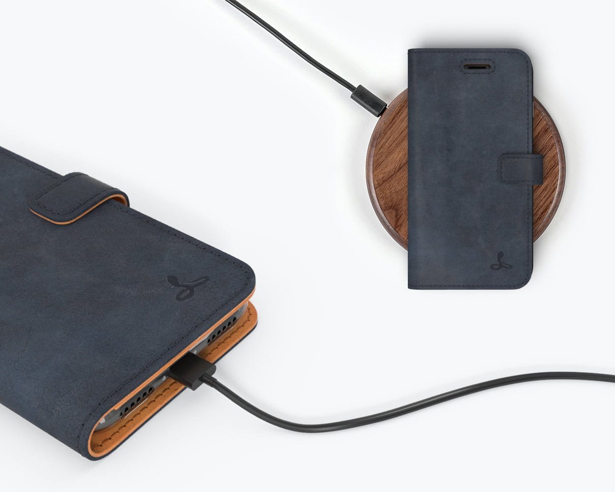Vintage Leather Wallet - Apple iPhone 7 Grey Apple iPhone 7 - Snakehive UK