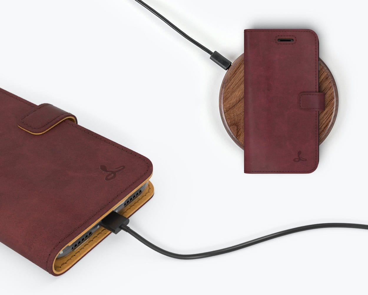 Vintage Leather Wallet - Apple iPhone 7 Grey Apple iPhone 7 - Snakehive UK