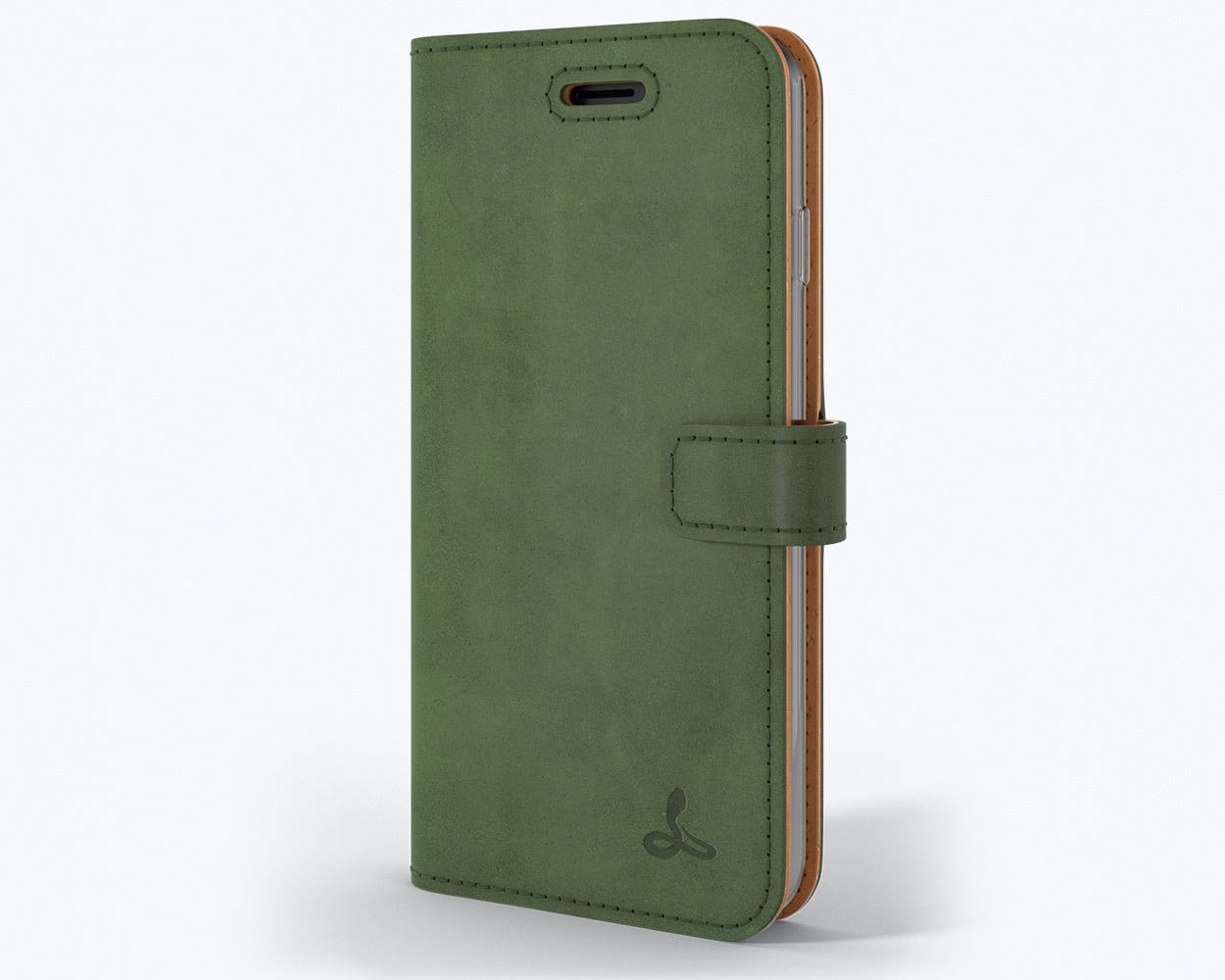 Vintage Leather Wallet - Apple iPhone 8 Bottle Green Apple iPhone 8 - Snakehive UK