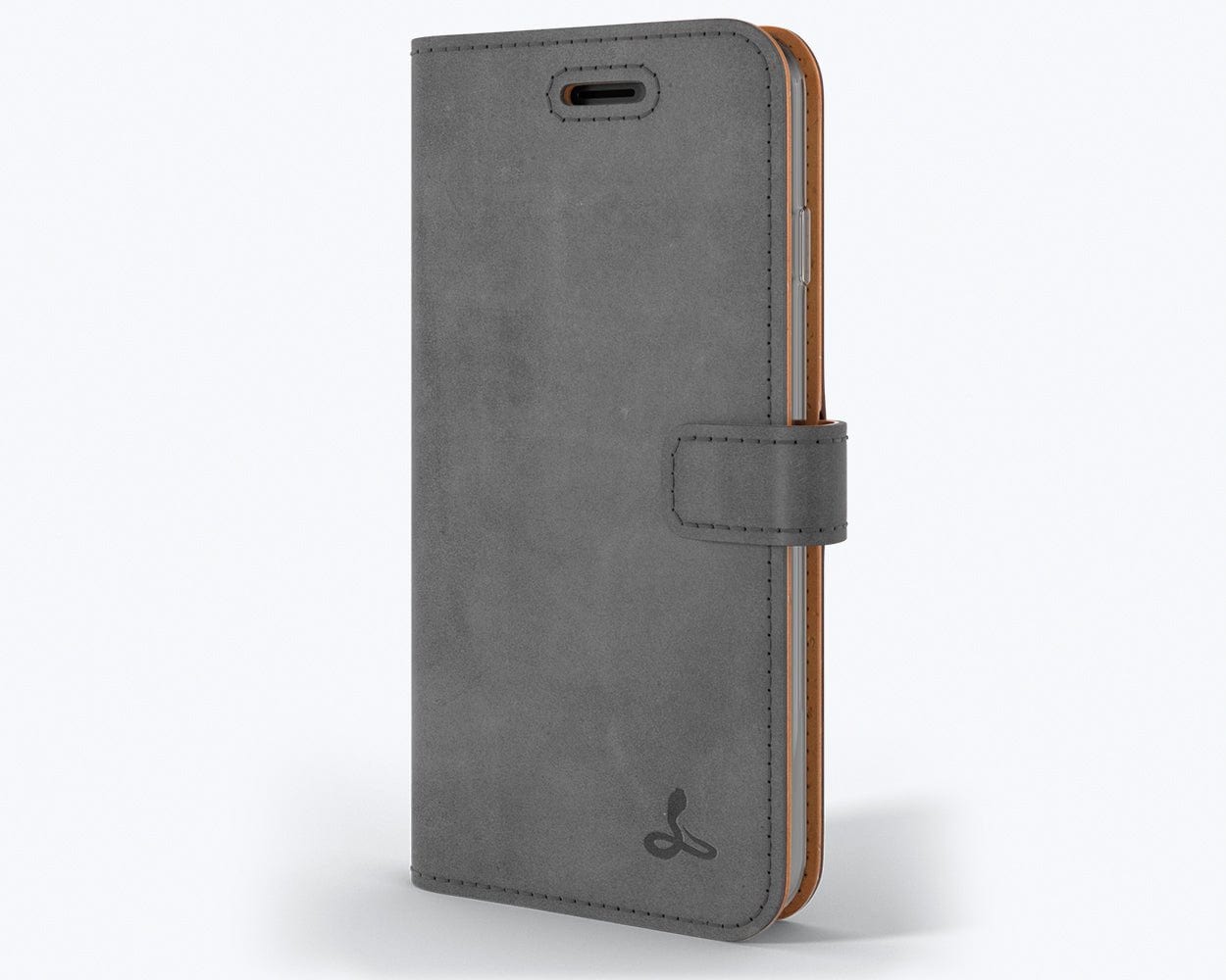 Vintage Leather Wallet - Apple iPhone 8 Grey Apple iPhone 8 - Snakehive UK