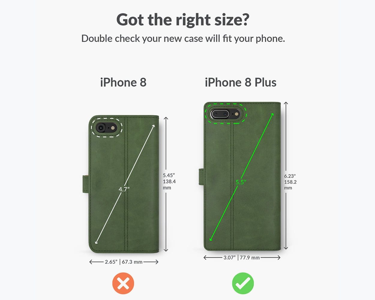 Vintage Leather Wallet - Apple iPhone 8 Plus Bottle Green Apple iPhone 8 Plus - Snakehive UK