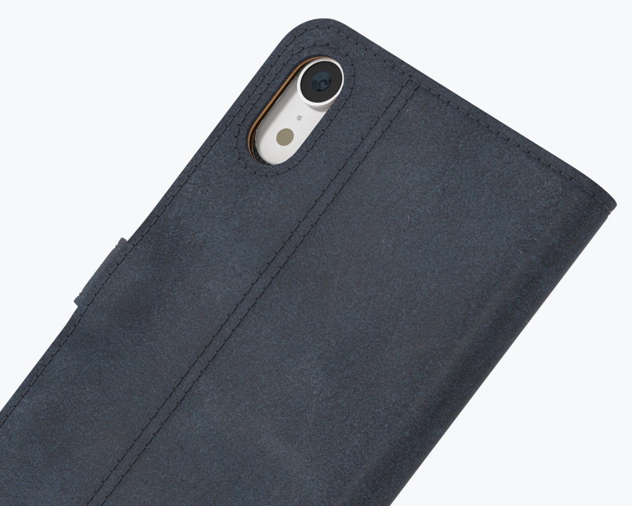 Vintage Leather Wallet - Apple iPhone XR Grey - Snakehive UK