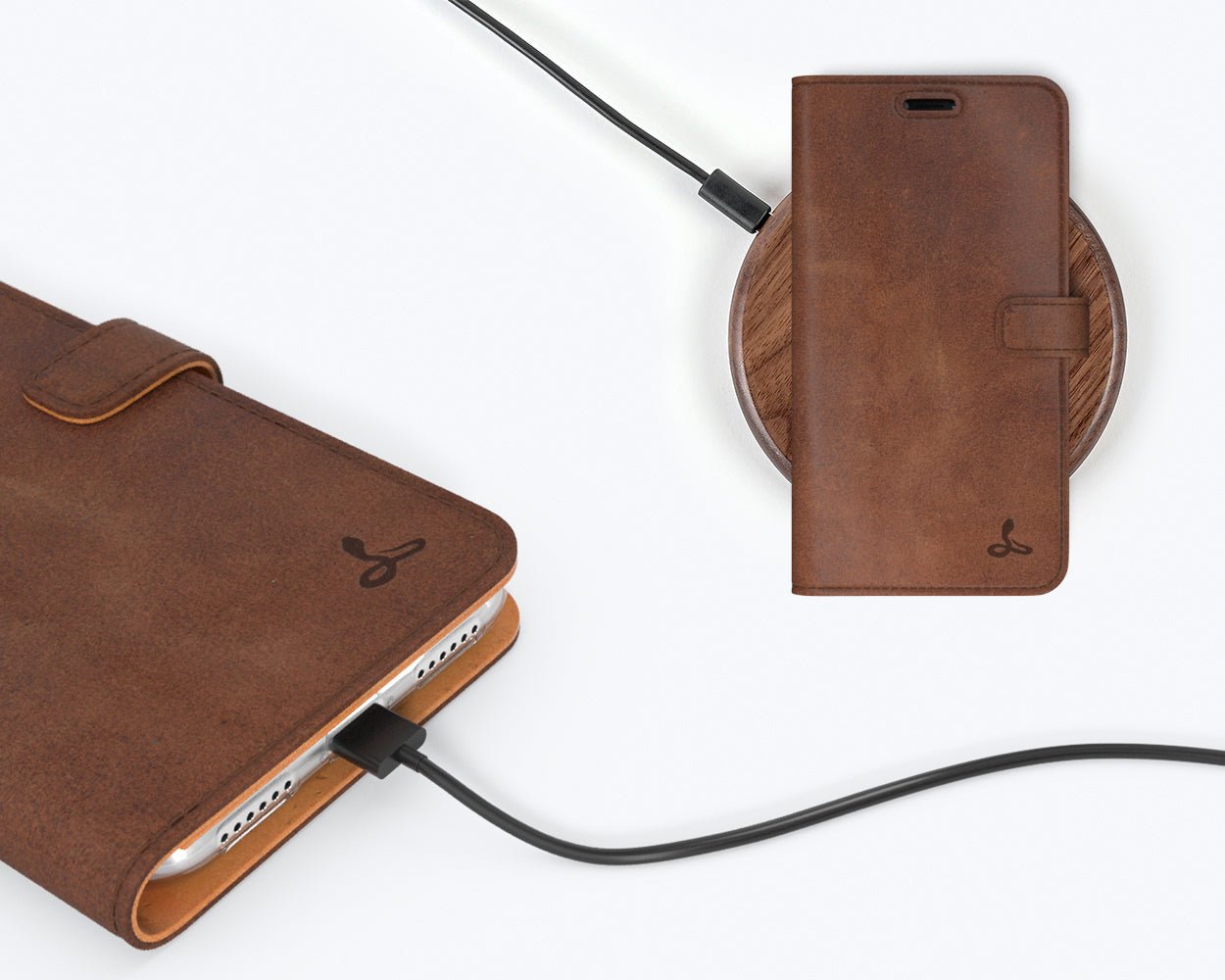 Vintage Leather Wallet - Apple iPhone XR Grey - Snakehive UK