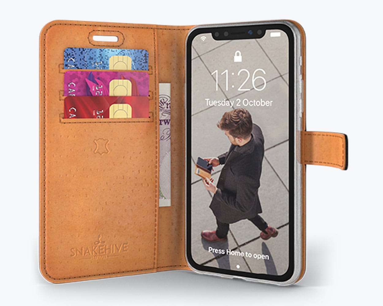 Vintage Leather Wallet - Apple iPhone XS Max Bottle Green Apple iPhone XS Max - Snakehive UK