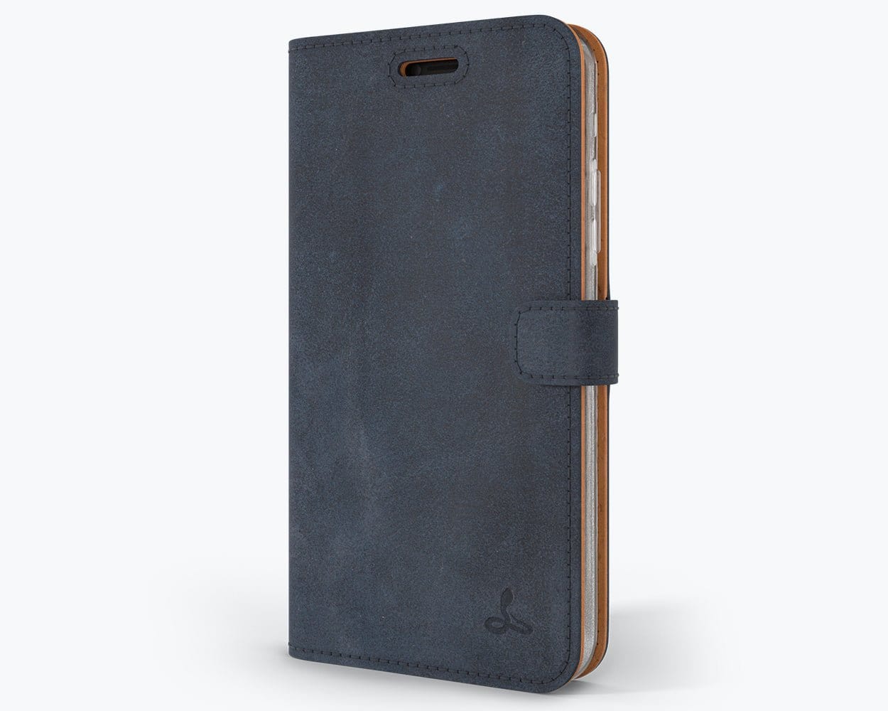 Vintage Leather Wallet - Apple iPhone XS Max Navy Apple iPhone XS Max - Snakehive UK