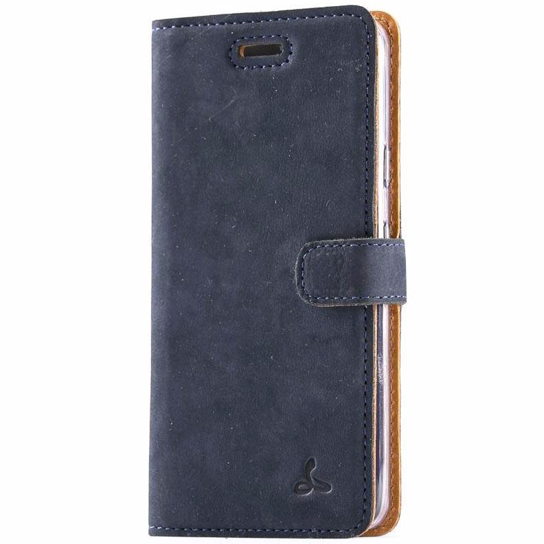 Vintage Leather Wallet - Google Pixel 2 Navy Google Pixel 2 - Snakehive UK