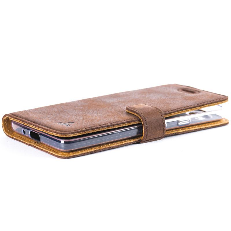 Vintage Leather Wallet - Google Pixel 2 Plum Google Pixel 2 - Snakehive UK