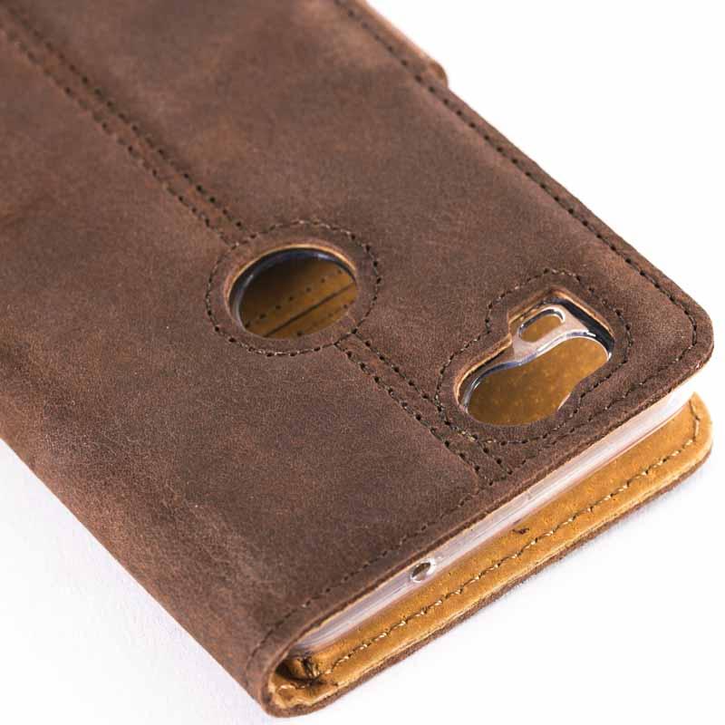 Vintage Leather Wallet - Google Pixel 2 Plum Google Pixel 2 - Snakehive UK