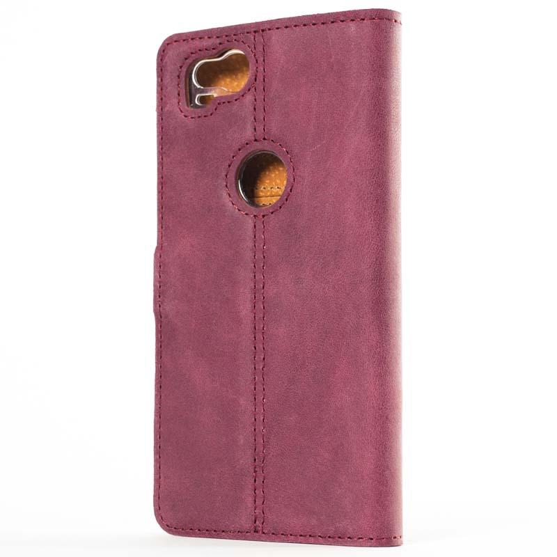 Vintage Leather Wallet - Google Pixel 2 Plum Google Pixel 2 - Snakehive UK
