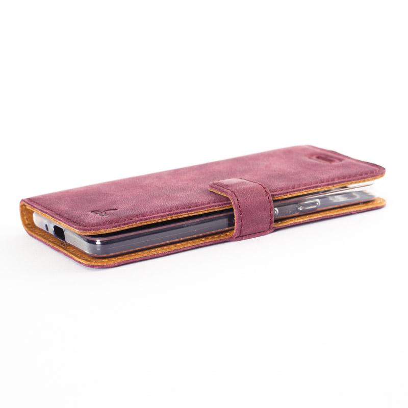Vintage Leather Wallet - Google Pixel 2 Plum Google Pixel 2 - Snakehive UK