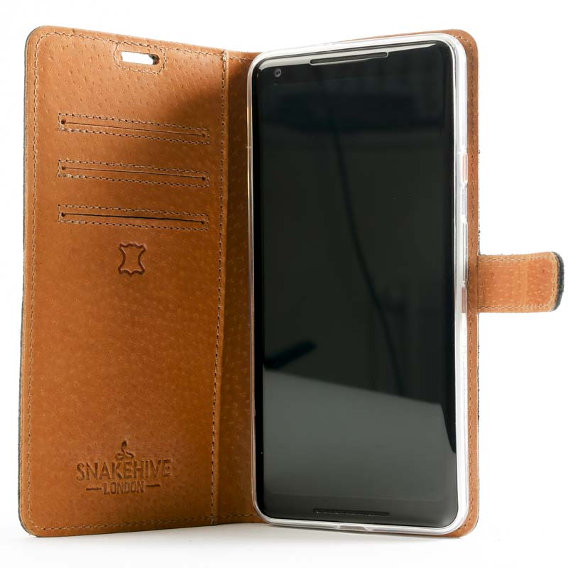 Vintage Leather Wallet - Google Pixel 2 XL Black Google Pixel 2XL - Snakehive UK