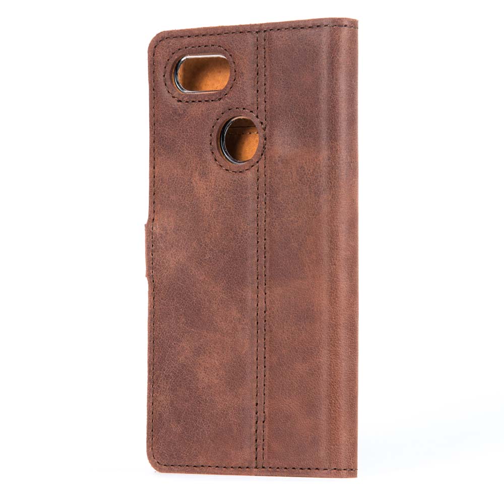 Vintage Leather Wallet - Google Pixel 3 Chestnut Brown Google Pixel 3 - Snakehive UK