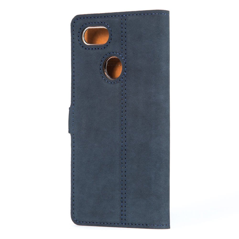 Vintage Leather Wallet - Google Pixel 3 Navy Google Pixel 3 - Snakehive UK