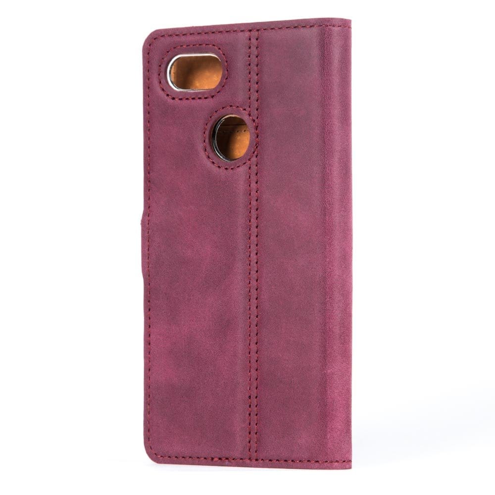 Vintage Leather Wallet - Google Pixel 3 Plum Google Pixel 3 - Snakehive UK