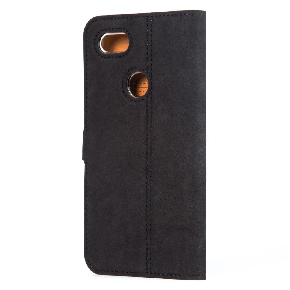 Vintage Leather Wallet - Google Pixel 3A XL Black - Snakehive UK