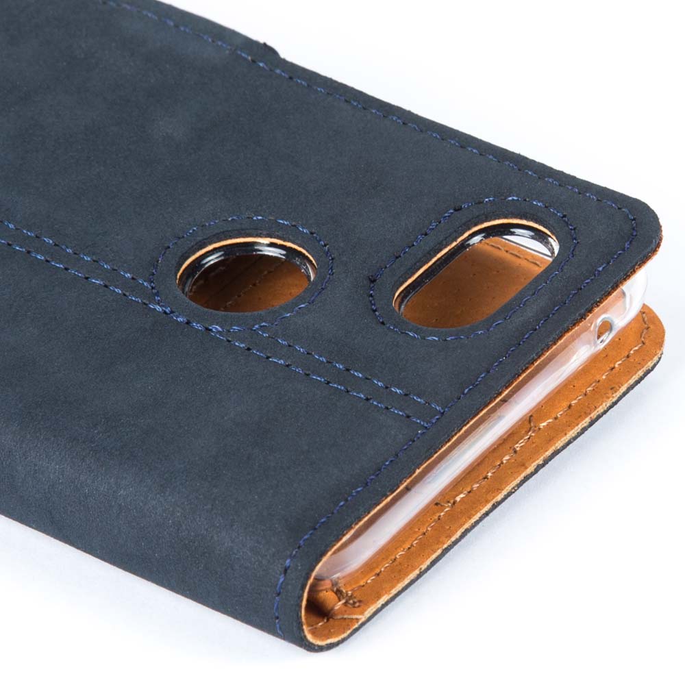 Vintage Leather Wallet - Google Pixel 3A XL Black - Snakehive UK