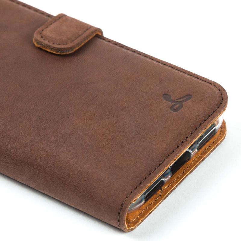 Vintage Leather Wallet - Google Pixel 4 Plum Google Pixel 4 - Snakehive UK