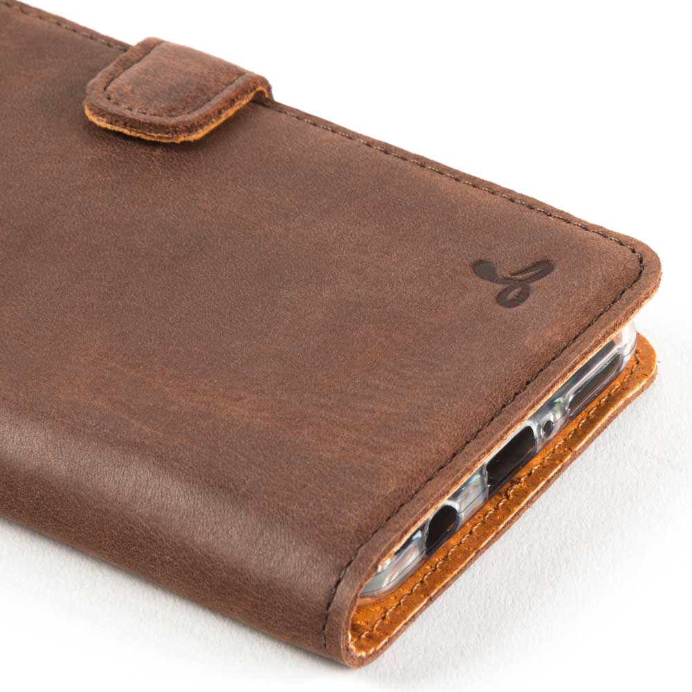 Vintage Leather Wallet - Huawei P30 Lite Plum Huawei P30 Lite - Snakehive UK