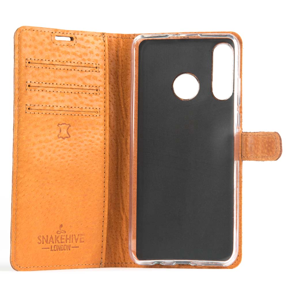 Vintage Leather Wallet - Huawei P30 Lite Plum Huawei P30 Lite - Snakehive UK