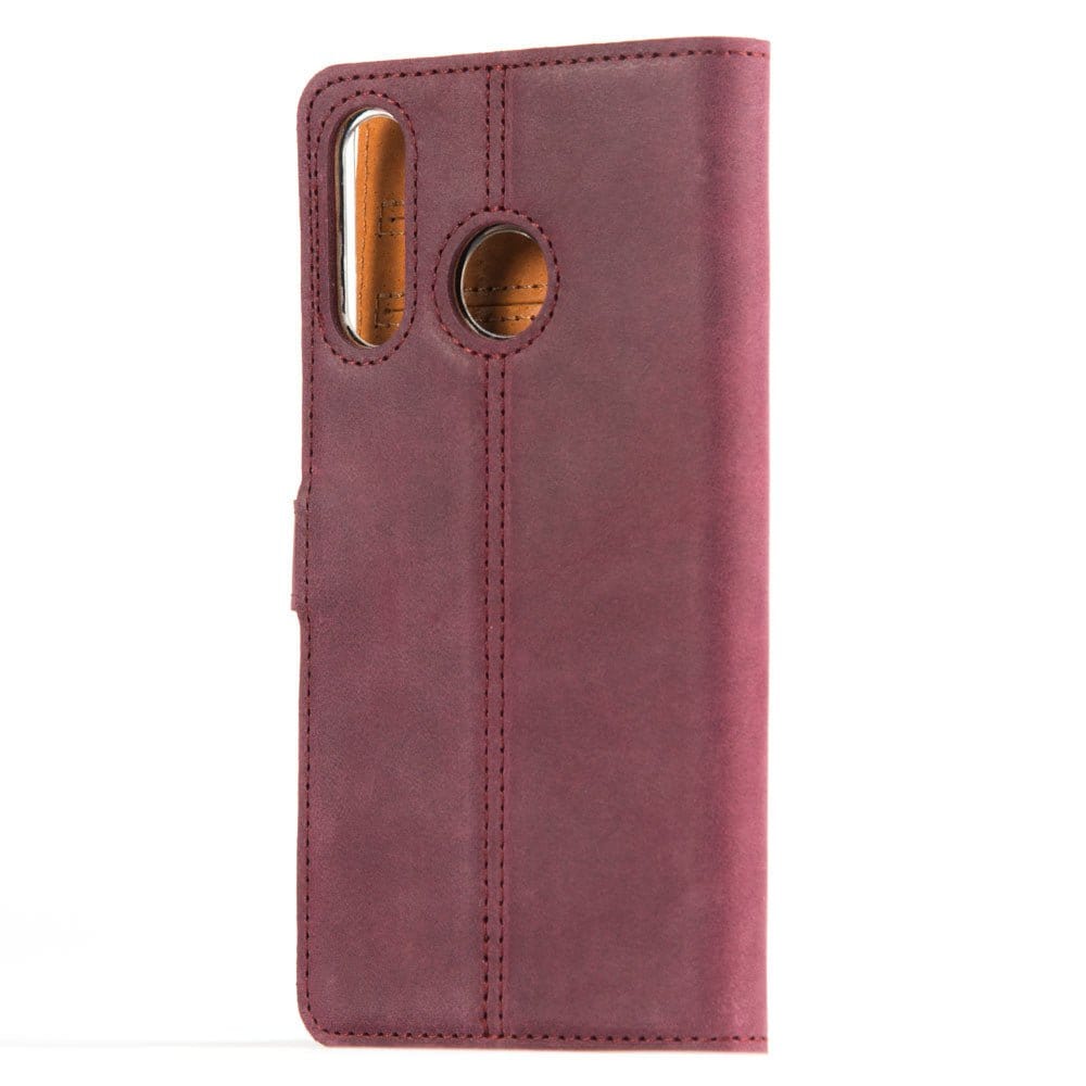 Vintage Leather Wallet - Huawei P30 Lite Plum Huawei P30 Lite - Snakehive UK