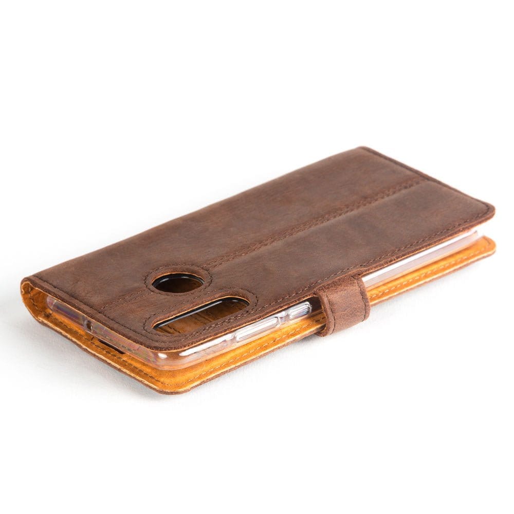 Vintage Leather Wallet - Huawei P30 Lite Plum Huawei P30 Lite - Snakehive UK
