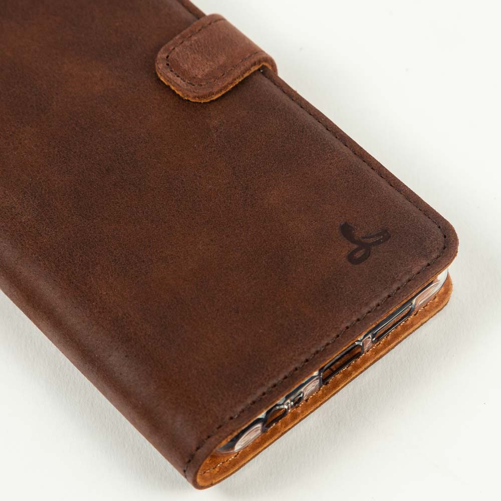Vintage Leather Wallet - Huawei P30 Moss Green Huawei P30 - Snakehive UK