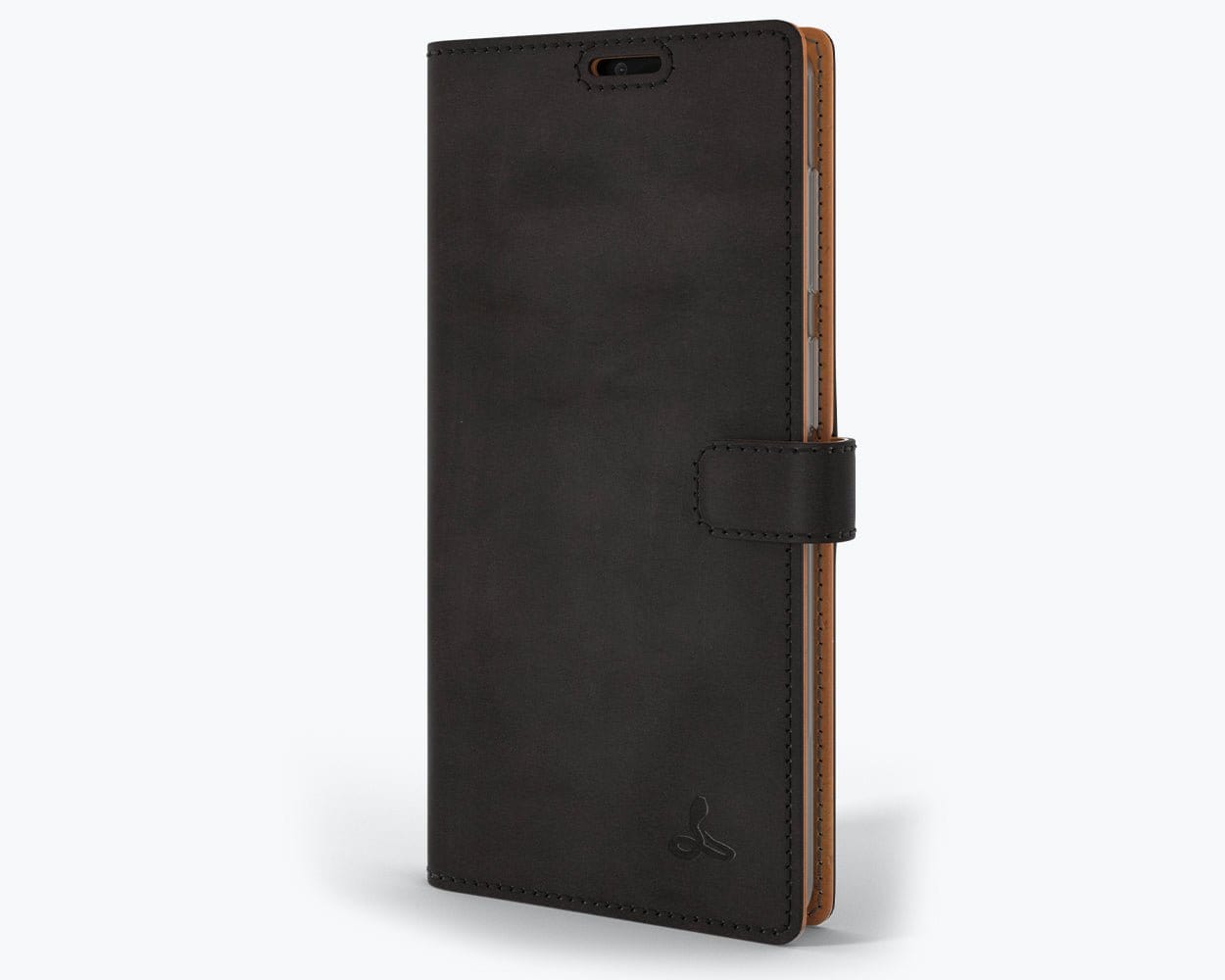 Vintage Leather Wallet - Samsung Galaxy A12 Black Samsung Galaxy A12 - Snakehive UK