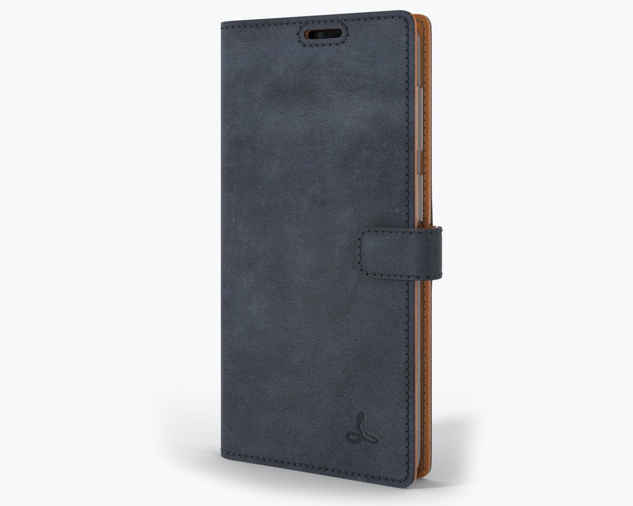 Vintage Leather Wallet - Samsung Galaxy A12 Navy Samsung Galaxy A12 - Snakehive UK
