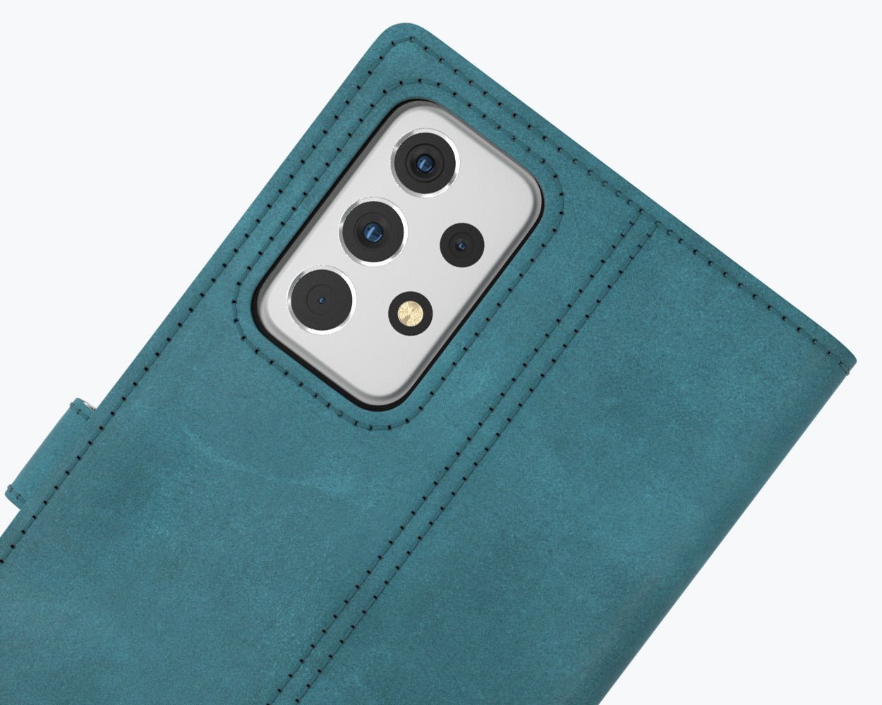 Vintage Leather Wallet - Samsung Galaxy A52S Teal Samsung Galaxy A52 - Snakehive UK