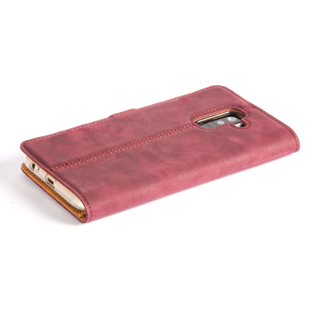 Vintage Leather Wallet - Samsung Galaxy A6 Plus (2018) Plum Samsung Galaxy A6 Plus (2018) - Snakehive UK