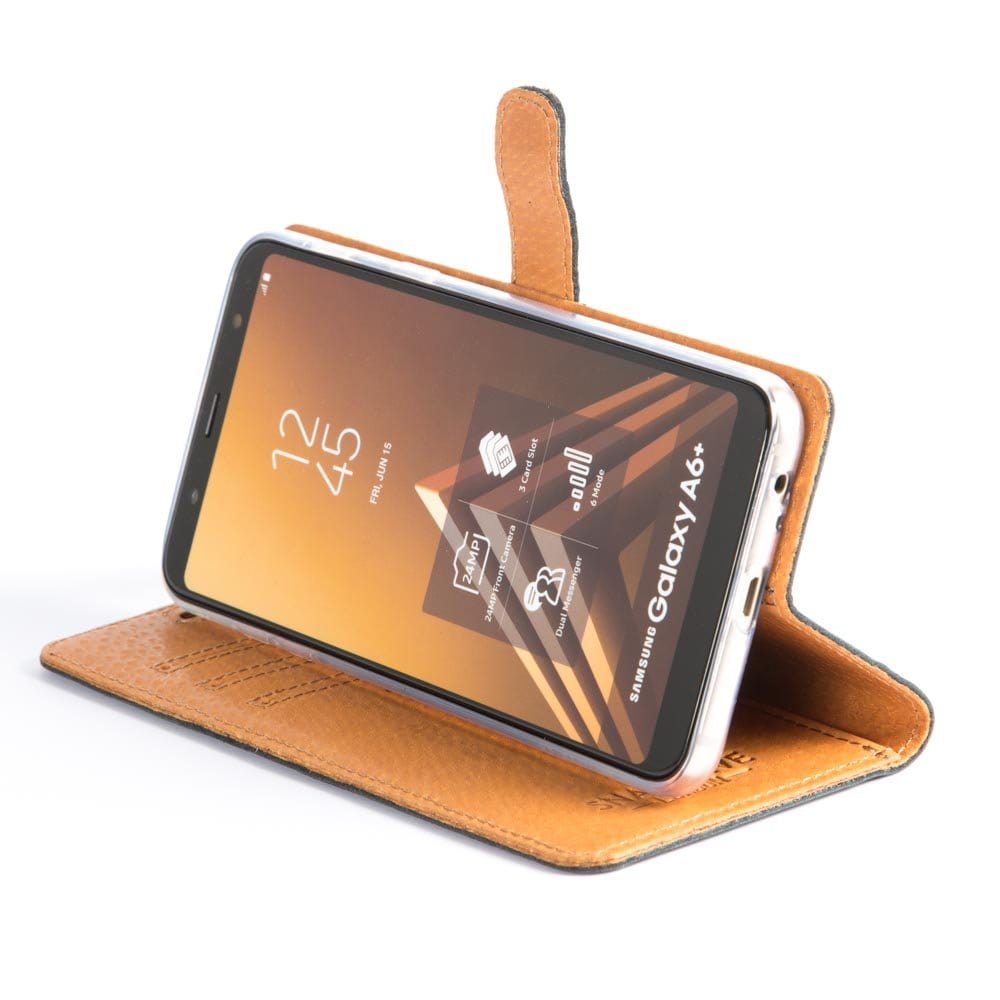 Vintage Leather Wallet - Samsung Galaxy A6 Plus (2018) Plum Samsung Galaxy A6 Plus (2018) - Snakehive UK