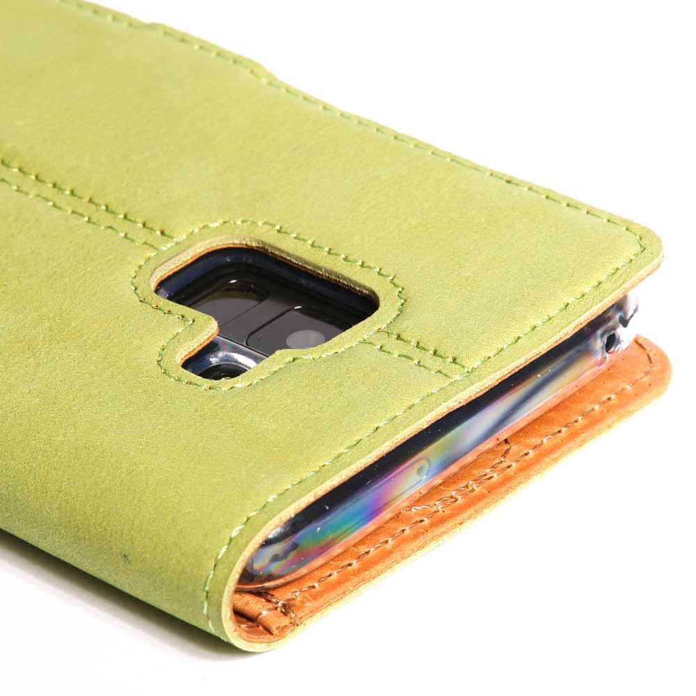 Vintage Leather Wallet - Samsung Galaxy A8 (2018) Moss Green Samsung Galaxy A8 (2018) - Snakehive UK