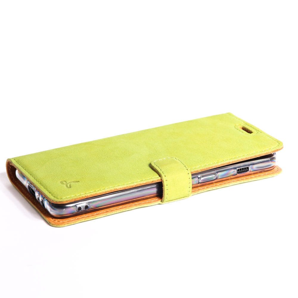 Vintage Leather Wallet - Samsung Galaxy A8 (2018) Moss Green Samsung Galaxy A8 (2018) - Snakehive UK