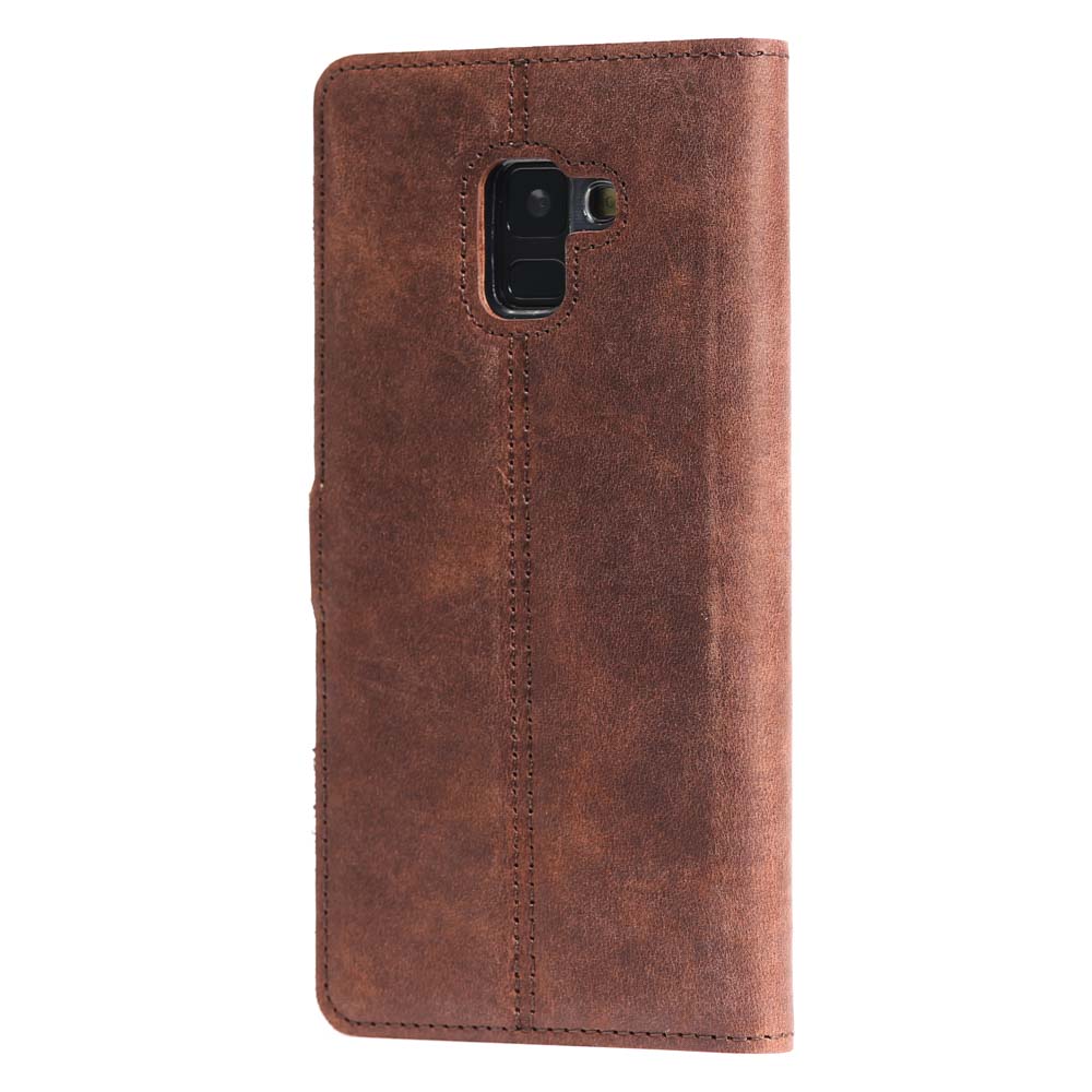 Vintage Leather Wallet - Samsung Galaxy A8 Plus (2018) Navy Samsung Galaxy A8Plus (2018) - Snakehive UK