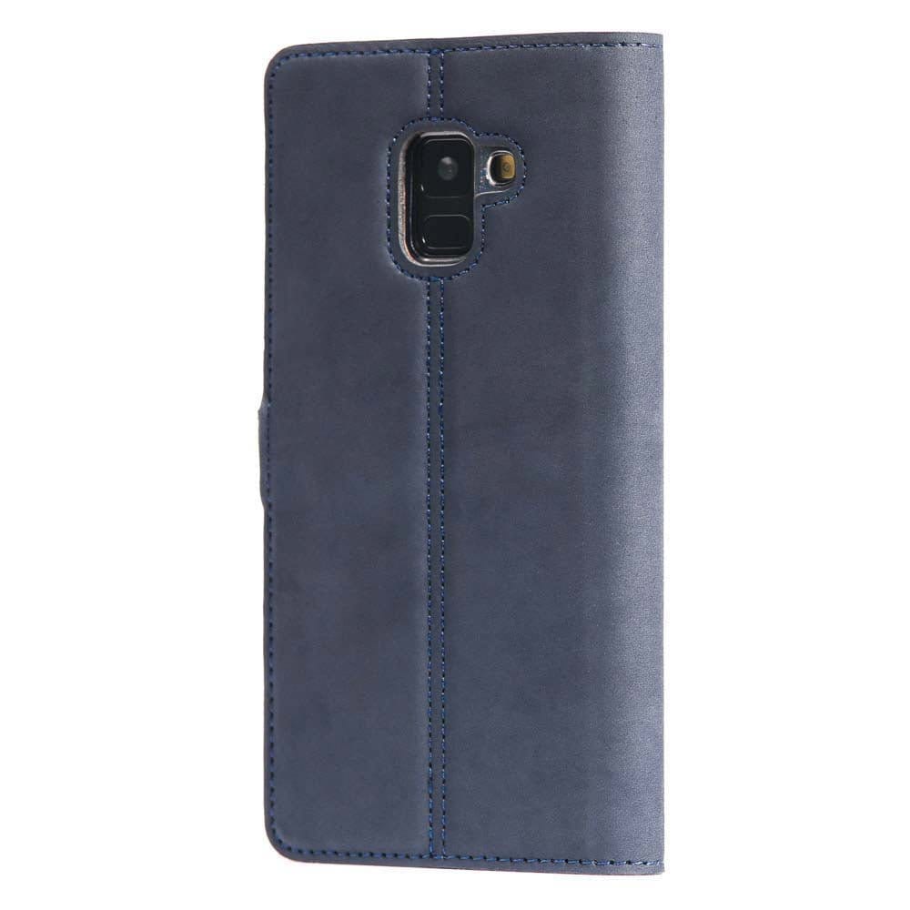 Vintage Leather Wallet - Samsung Galaxy A8 Plus (2018) Navy Samsung Galaxy A8Plus (2018) - Snakehive UK