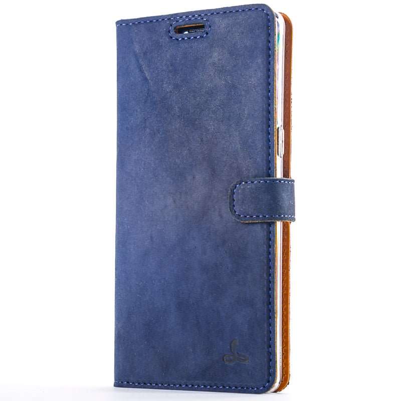 Vintage Leather Wallet - Samsung Galaxy Note 8 Navy Samsung Galaxy Note 8 - Snakehive UK