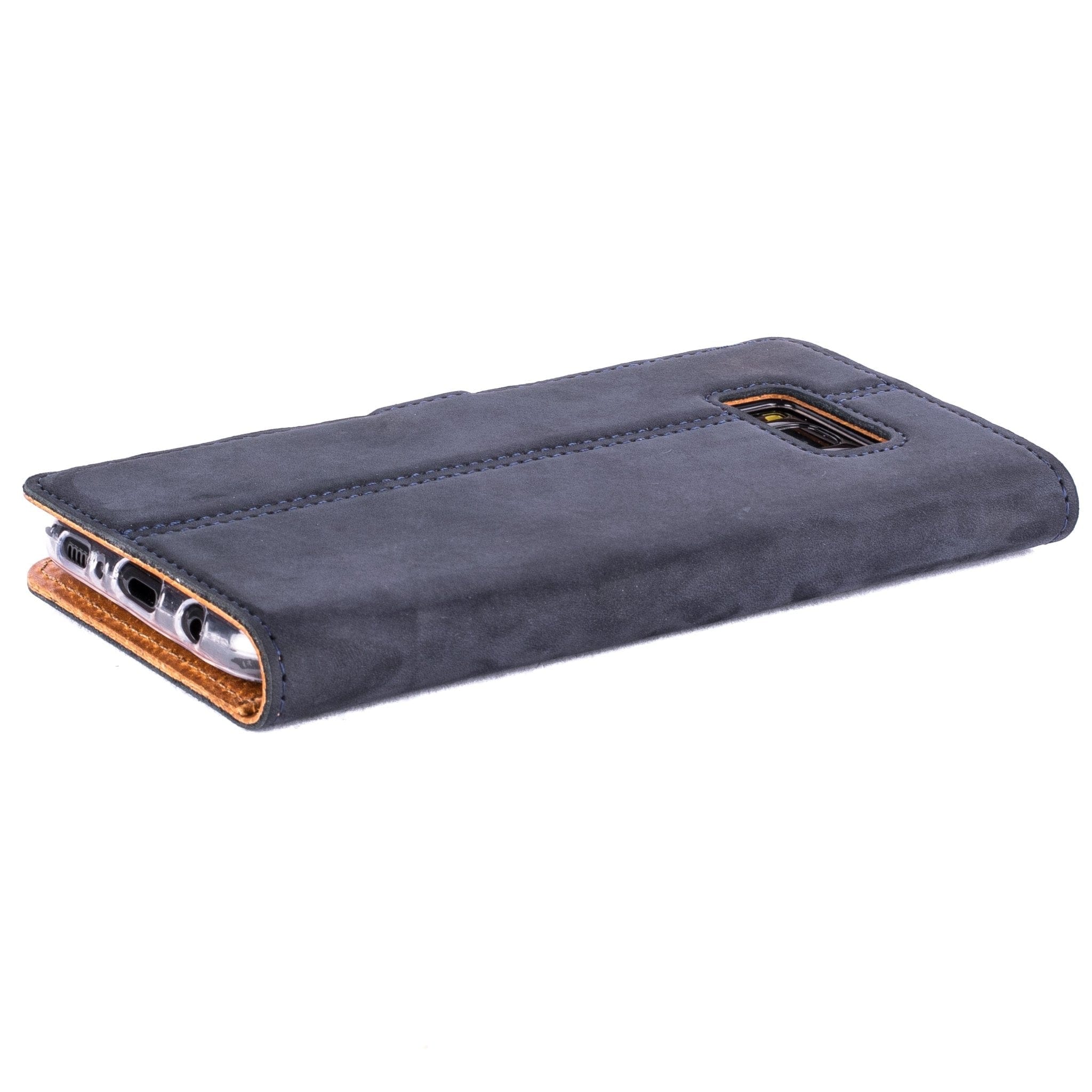 Vintage Leather Wallet - Samsung Galaxy S8 Plus Navy Samsung Galaxy S8 Plus - Snakehive UK