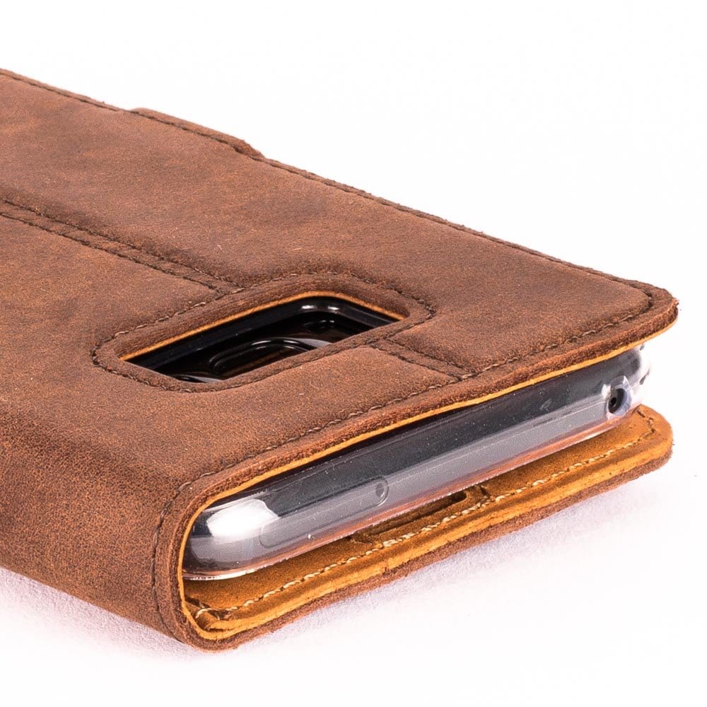 Vintage Leather Wallet - Samsung Galaxy S8 Plus Navy Samsung Galaxy S8 Plus - Snakehive UK