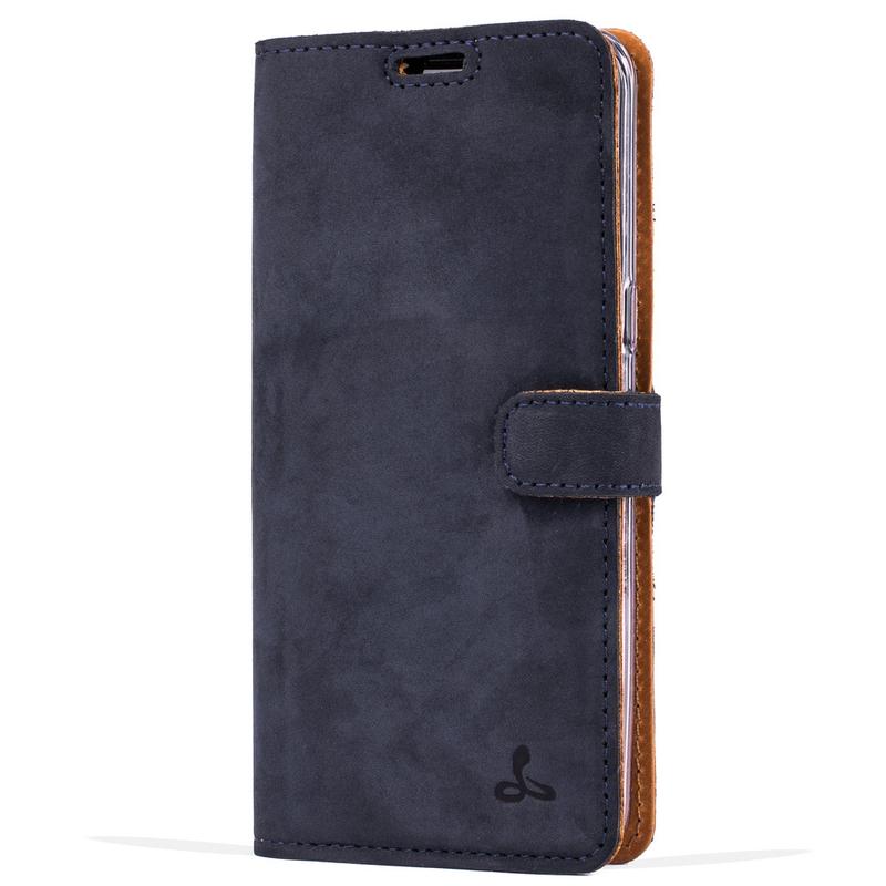 Vintage Leather Wallet - Samsung Galaxy S8 Plus Navy Samsung Galaxy S8 Plus - Snakehive UK