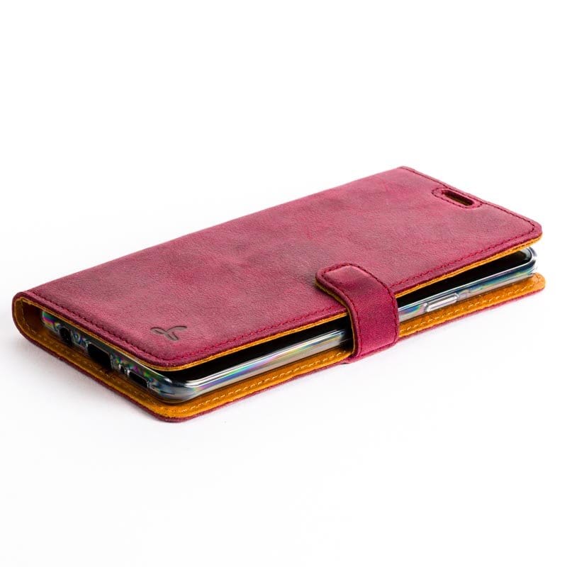 Vintage Leather Wallet - Samsung Galaxy S9 Plus Plum Samsung Galaxy S9 Plus - Snakehive UK