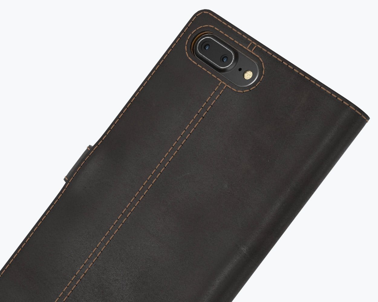 Vintage Two Tone Leather Wallet - Apple iPhone 7 Plus TT Black/Plum Apple iPhone 7 Plus - Snakehive UK