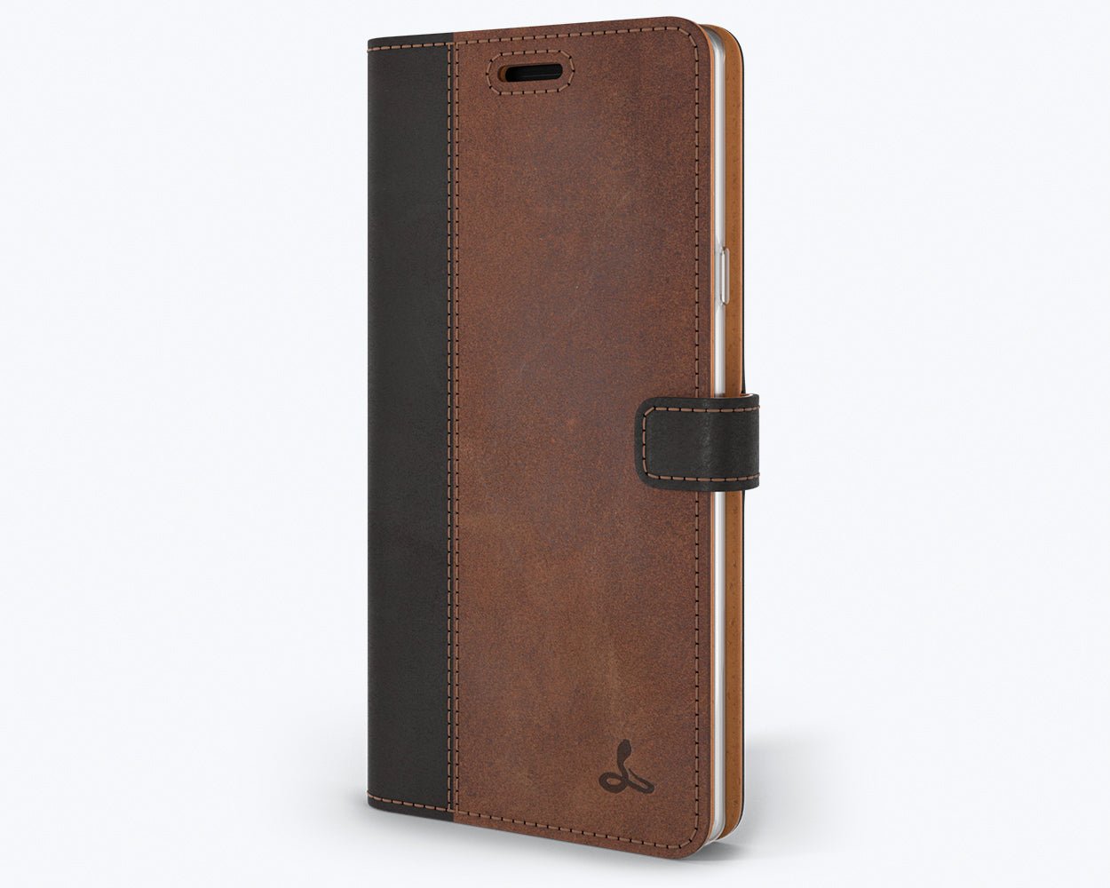 Vintage Two Tone Leather Wallet - Samsung Galaxy Note 9 (Almost Perfect) TT Black/Brown Samsung Galaxy Note 9 - Snakehive UK