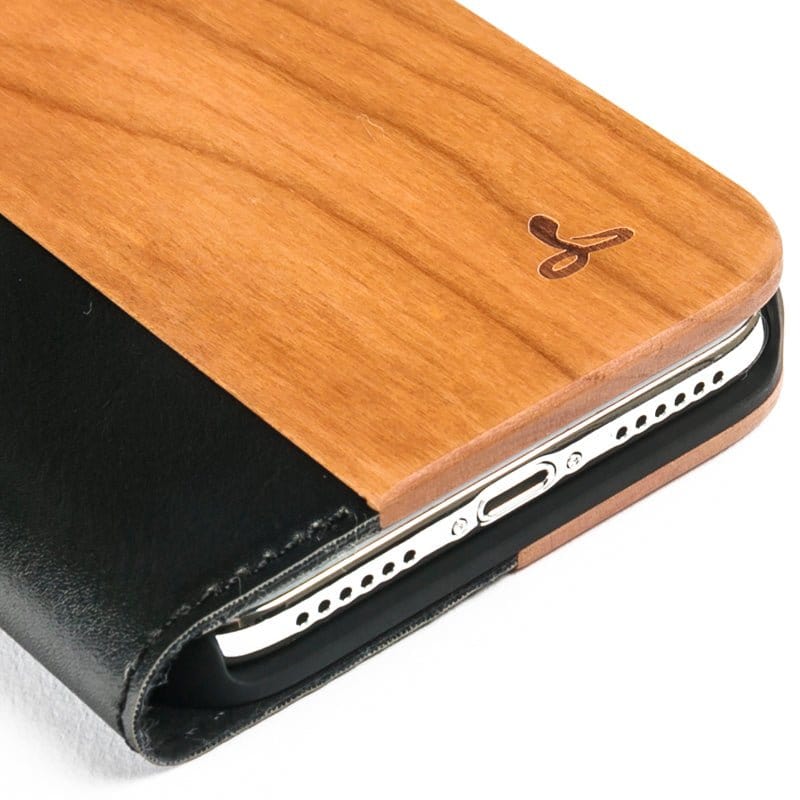 Wilderness Wood Wallet - Apple iPhone X/XS Cherrywood Apple iPhone X/XS - Snakehive UK